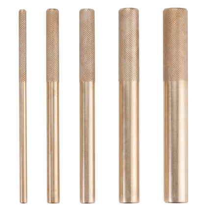 Brass Drift 5 piece Punch Set, (Pack of 5)