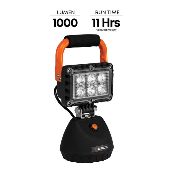 18W LED 1000 Lumen 270° Swiveling Magnetic Work Light – GROZ USA