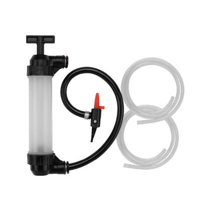 Dual Fluid Transfer and Air Pump with Quick Connect Adapter, light oils and water-based media