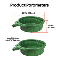 Antifreeze Drain Pan, 4.25 Gallon (16 Liter) Capacity, with Spout Cap, Green Color