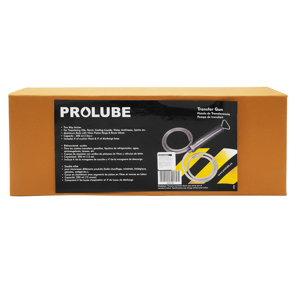 PROLUBE Double-Action Suction Transfer Gun with 8' Hose, Aluminum Barrel