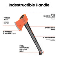 14" Indestructible Handle Axe, 1.25 lb. Head
