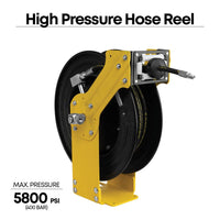 PROLUBE Dual Arm Grease Hose Reel, High Pressure, 32' Long Hose, 1/4" NPT