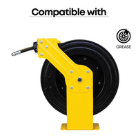 PROLUBE Dual Arm Grease Hose Reel, High Pressure, 32' Long Hose, 1/4" NPT