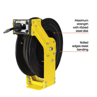 PROLUBE Dual Arm Grease Hose Reel, High Pressure, 32' Long Hose, 1/4" NPT