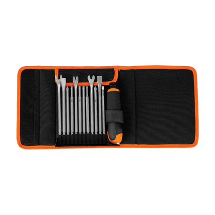 13 Piece Automotive Maintenance Tool Kit with interchangeable edges