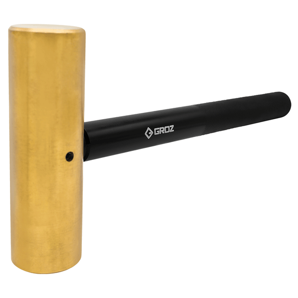 1-3/4 Brass Hammer with Black Oxidized Aluminum Handle, 4 lb. – GROZ USA