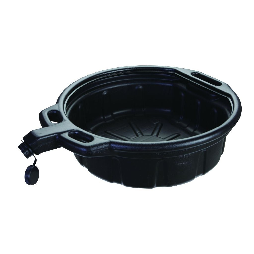 Oil Drain Pan, 4.25 Gallon (16 Liter) Capacity, with Spout Cap