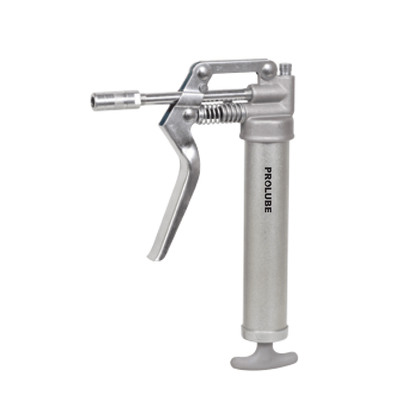 Deluxe Mini Pistol Grip Grease Gun, Zinc Plated Steel Barrel