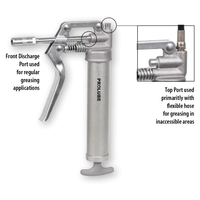 Deluxe Mini Pistol Grip Grease Gun, Zinc Plated Steel Barrel