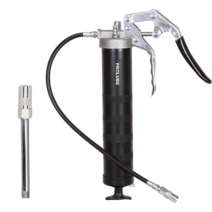 PROLUBE Pistol Grip Grease Gun, Heavy Duty with additional 18" Flexible Hose