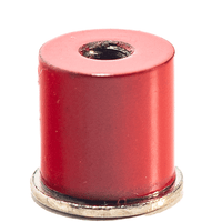 Pot Magnet with 1/4" Tapped Hole, in 6, 10, 13.2, or 28.6 Pound Magnetic Pulls