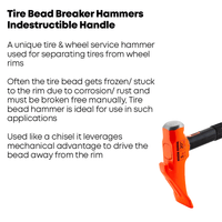 20" Indestructible Handle Tire Bead Breaker Hammer, 5 lb.