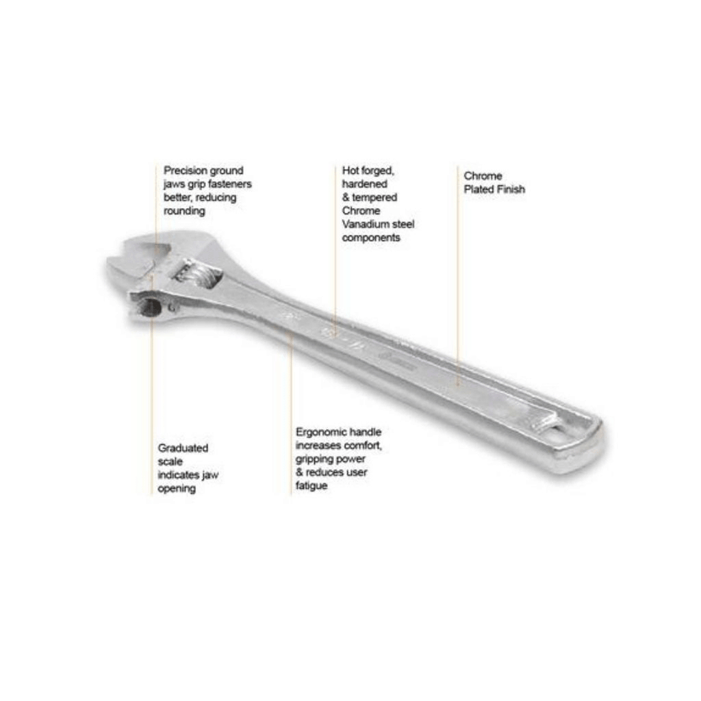 Adjustable Wrench - 6", 8", 10", or 12" Long
