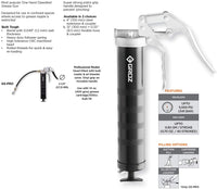 PROLUBE Pistol Grip Grease Gun, Heavy Duty, 5000 PSI