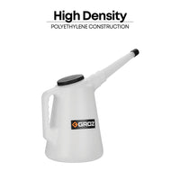 Plastic Measures with Flexible Spout - 1, 2, 3, 5, 6, and 8 Quart Capacities
