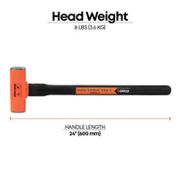 24" Indestructible Handle Sledge Hammer, 8 lb.