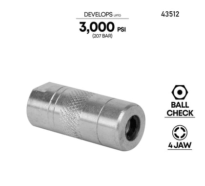 4-JAW Hydraulic Coupler Grease Fitting, 1/8