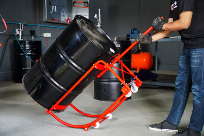 Drum Cradle with Axle, 2.5 inch diameter Wheels