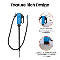 Heavy Duty Plastic Lever Pump for 15-55 Gallon Drums