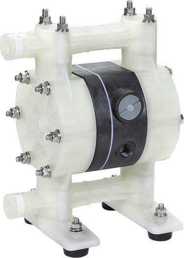 Air Operated Double Diaphragm Pump, up to 11.9 GPM, Polypropylene Casing and Santoprene Diaphragm