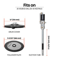 PROLUBE Air Operated 50:1 Ratio Grease Pump, 1/4" NPT Threads