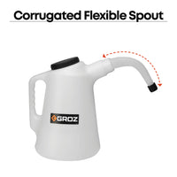 Plastic Measures with Flexible Spout - 1, 2, 3, 5, 6, and 8 Quart Capacities
