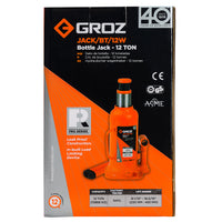 Welding Type Bottle Jack with Load, 4, 12, 20, 32, or 50 Ton Capacities