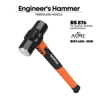 14" Fiberglass Handle Engineer's Hammer, 4 lb.