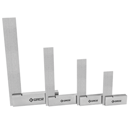 4 Piece Machinist Steel Square Precision Set, 48 or 72-96 Micron Squareness