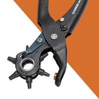 Revolving Punch Pliers, 6 sizes 5/64" to 3/16"