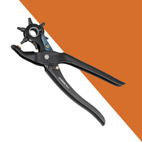 Revolving Punch Pliers, 6 sizes 5/64" to 3/16"