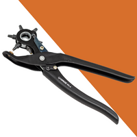 Revolving Punch Pliers, 6 sizes 5/64" to 3/16"