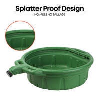 Antifreeze Drain Pan, 4.25 Gallon (16 Liter) Capacity, with Spout Cap, Green Color