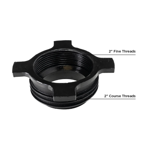 Funnel King 3 Quart Threaded Drum Funnel For 55 Gallon Barrels – 2 Bung Openings, Black Polyethylene