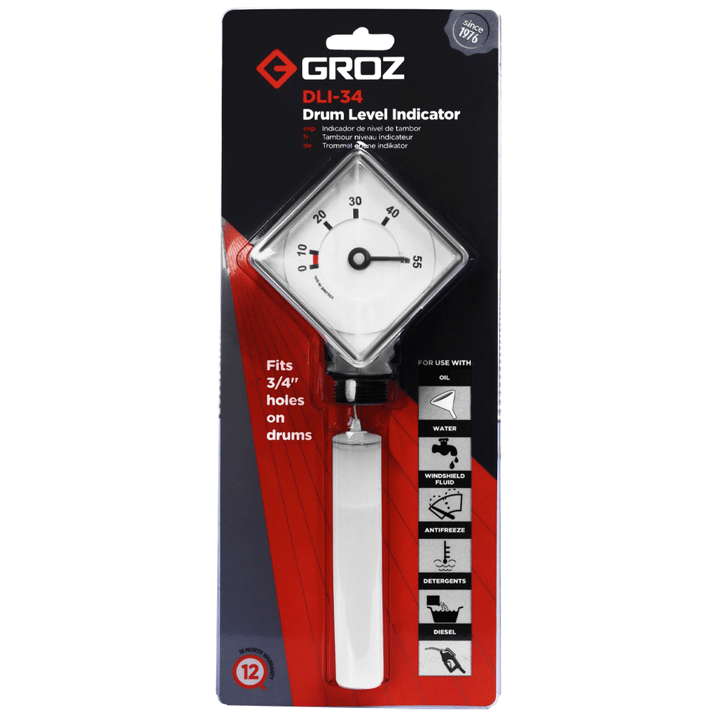 Drum Oil Level Indicator measured in gallons GROZ USA