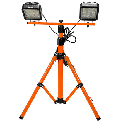 Two Head LED 3200 Lumen Work light Tripod, Dustproof