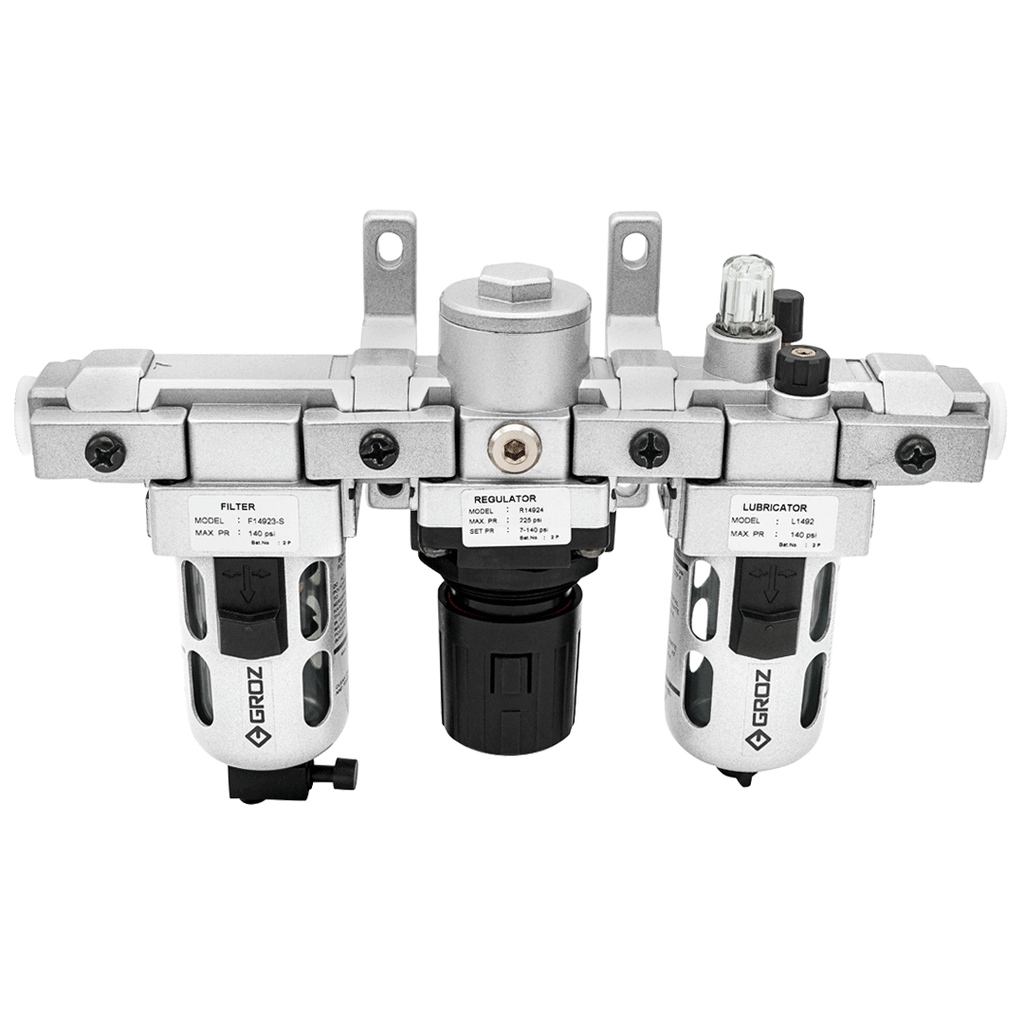 3PC Air Filter, Regulator, Lubricator GROZ USA 3PC Air Filter, Regulator, Lubricator GROZ USA