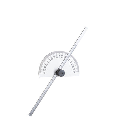 Rectangular Head Depth Gauge with Protractor, 6 inch Steel Ruler