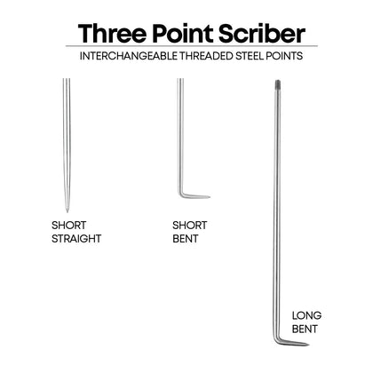 Interchangeable 3 Point Scriber, Steel Scriber Points