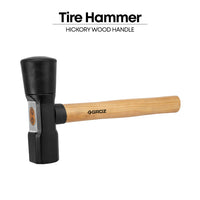 16" Tire Hammer with Hickory Wood Handle, 5.5 lb Dual Rubber and Steel Head
