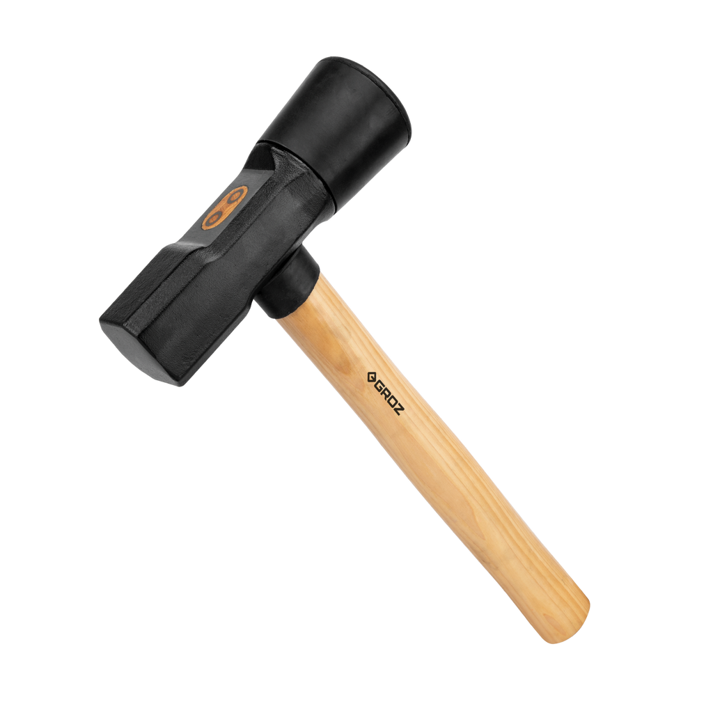 16" Tire Hammer with Hickory Wood Handle, 5.5 lb Dual Rubber and Steel Head