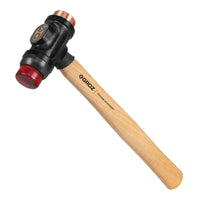 1" Diameter Face Copper and Hide Mallet, 11" Hickory Wood Handle