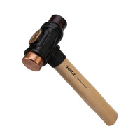 1.5" Diameter Face Copper and Hide Mallet, 11" Hickory Wood Handle