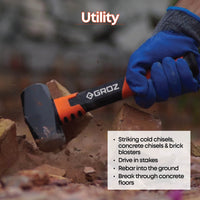 11" Drilling Hammer with Fiberglass Handle, 2 lb.