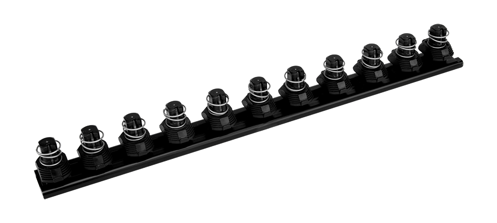 Quick Release Socket Rail, 12 Clips - 3/8" or 1/2" Drive Size