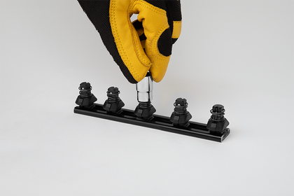 ½” Quick Release Socket Rail, 12 Clips - 3/8