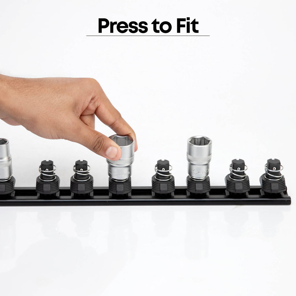 Quick Release Socket Rail, 12 Clips - 3/8