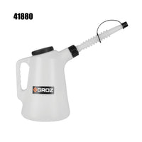 Plastic Measures with Flexible Spout - 1, 2, 3, 5, 6, and 8 Quart Capacities