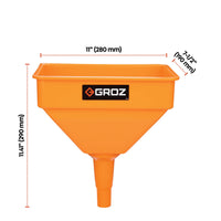 High Flow Fuel and Oil Funnel with Filter Screen, with 1.2 Gallon Capacity